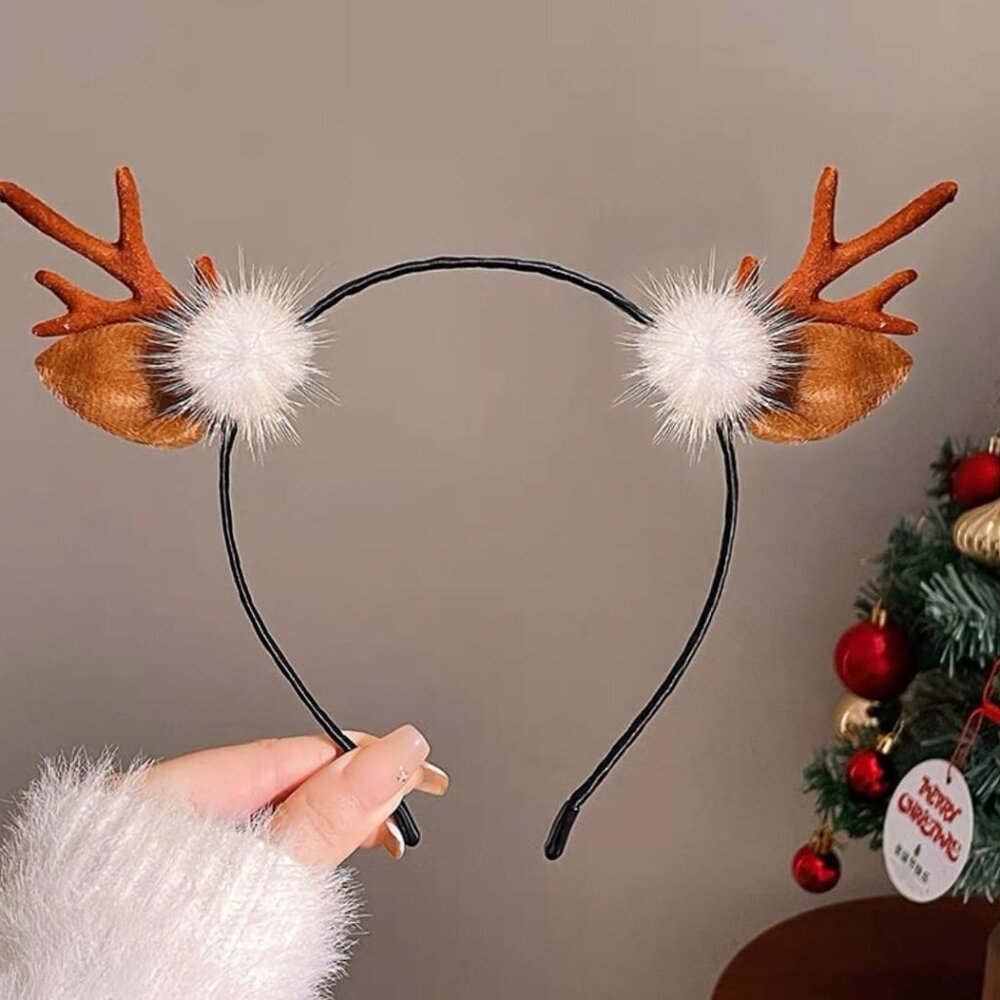 Reindeer Antlers Headband Christmas Headbands for Women Girls Deer Antlers Ears